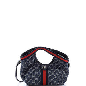 Gucci Giglio Tote Gg Denim Small #257857G23B